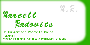 marcell radovits business card